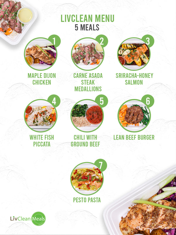 MIX & MATCH 5 WEEKLY LIVCLEAN MEALS PLAN