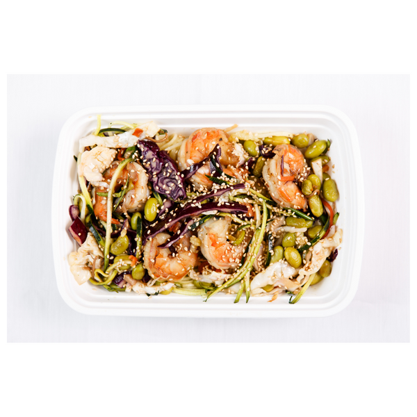 LL 3.7 Grilled Shrimp Zucchini Noodles with Miso Vinaigrette (GF, DF)