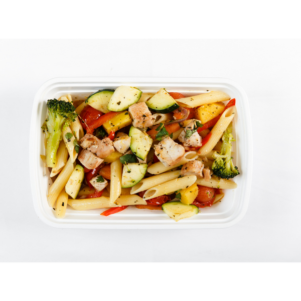 (LC 1.7) Penne Primavera with Grilled Chicken