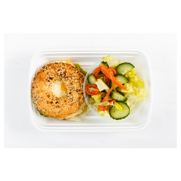 B4. Bagel with Egg, Tomato and Lettuce