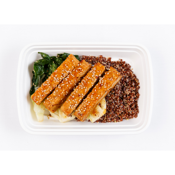 LG 5.3 Ginger Glazed Tempeh with Sesame Quinoa and Steamed Bok Choy (GF, DF, Plant Based)