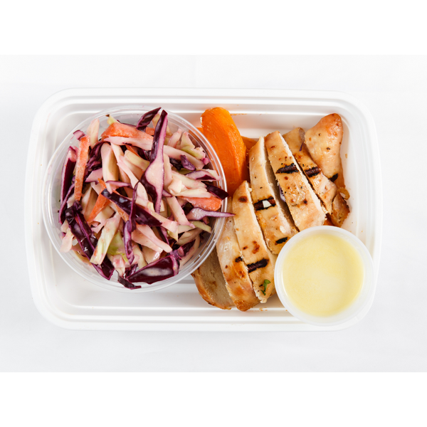 (LC 1.1) Grilled Chicken with Coconut Lime Slaw and Sweet Potatoes